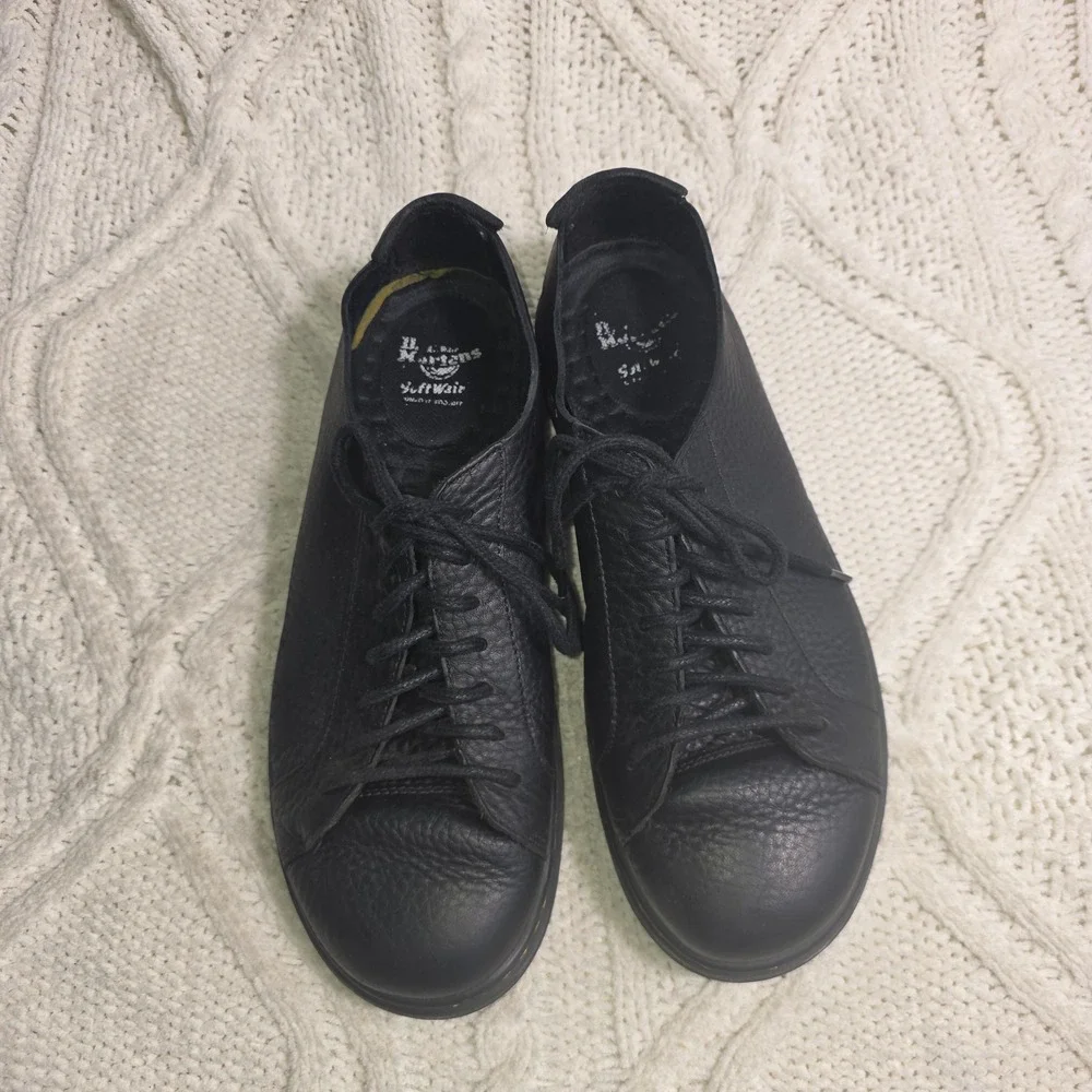 Dr. Martens Islip Oxford Loafers Black Pebbled Leather 43 Men‎ 10 Women 11